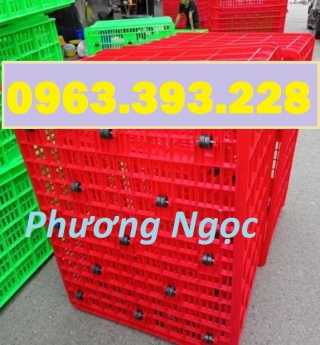 Sọt nhựa rỗng 26 bánh xe, sóng nhựa rỗng HS015, sọt nhựa công nghiệp, sọt nhựa kích thước lớn