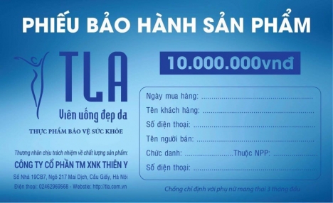 viên uống đẹp da TLA