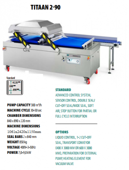 Máy đóng gói chân không Henkelman Titaan 2 90 chính hãng