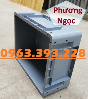Thùng nhựa đặc có lỗ, thùng nhựa kích thước 480 x 380 x 200 mm, thùng nhựa công nghiệp