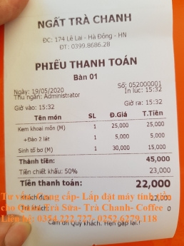 Chuyên bán máy tính tiền giá rẻ Tại Bình Thuận cho quán Trà Chanh