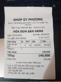 Combo phần mềm & máy in bill giá rẻ cho shop Mẹ & Bé tại Đăk Lăk 