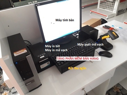 Combo tính tiền mô hình shop, tạp hóa giá rẻ tại Bình Dương