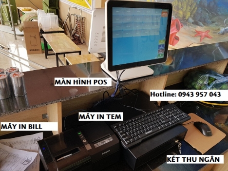 Hậu Giang setup full thiết bị tính tiền giá rẻ mô hình trà chanh