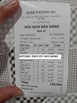 Cà Mau bán máy in giá rẻ cho quán ăn, cafe