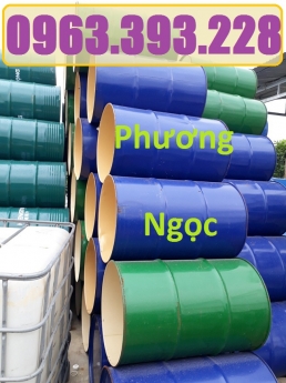 Thùng phuy sắt nắp mở, thùng phuy sắt 220L, thùng phuy có đai khóa, thùng phuy nắp to