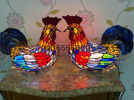 Đèn ngủ tiffany hình con gà