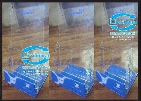 Kệ đựng tài liệu để bàn , kệ đựng catalog mica