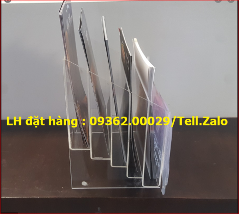 Kệ đựng tài liệu để bàn , kệ đựng catalog mica
