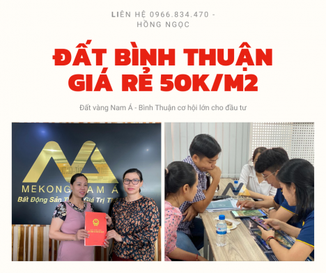 Bán đất Bình Thuận ven biển giá rẻ chỉ 60.000đ/m2 pháp lý rõ ràng