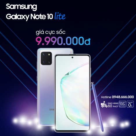 Đến ngay tabletplaza rinh ngay Samsung note 10 lite giá 9.990.000