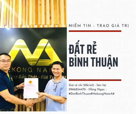 Bán đất Bình Thuận ven biển giá rẻ chỉ 60.000đ/m2 đã có sổ
