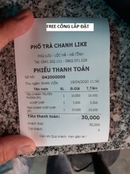 Trà chanh tại Hậu Giang setup bộ combo phần mềm kèm thiết bị giá rẻ