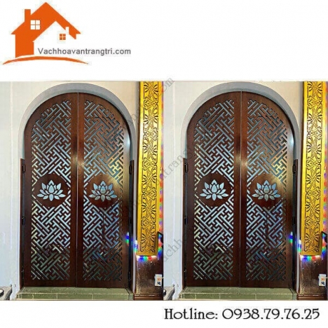 Thi công vách ngăn trang trí phòng thờ bằng gỗ đẹp tại Nhà Bè
