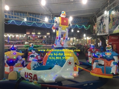 xe lửa ,đu quay ngựa ,thiên đạp vịt ,mâm xoay , thú nhún