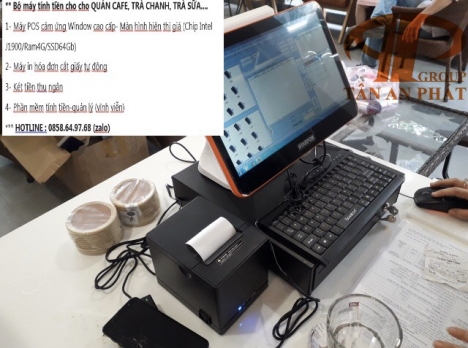 Lắp đặt máy tính tiền cho quán trà sữa, cà phê, trà chanh...giá rẻ tại Tuy Hòa