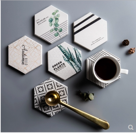 Lót  ly gỗ in màu, in ấn logo quảng cáo thương hiệu