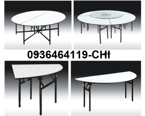 Bàn tròn khách sạn, bàn chữ nhật nhà hàng chân sắt gập