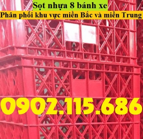 Sọt nhựa đựng hàng công nghiệp, sọt nhựa công nghiệp có bánh xe, sọt nhựa đựng quần áo, sọt nhựa 8 b