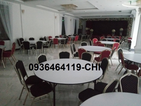 Bàn tròn khách sạn, bàn chữ nhật nhà hàng chân sắt gập