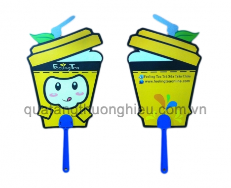 Quạt nhựa quảng cáo in ấn logo thương hiệu