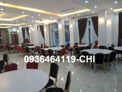 Bàn tròn khách sạn, bàn chữ nhật nhà hàng chân sắt gập