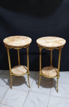 Đôi côn đồng kết hợp đá cẩm thạch