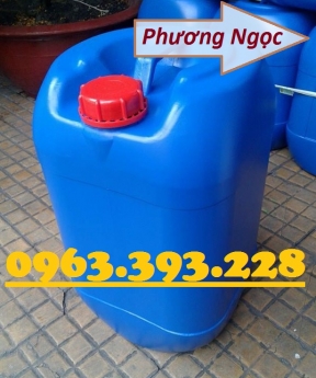 Can nhựa 25L đựng hóa chất, can 25 Lít  vuông tròn, can nhựa nguyên sinh