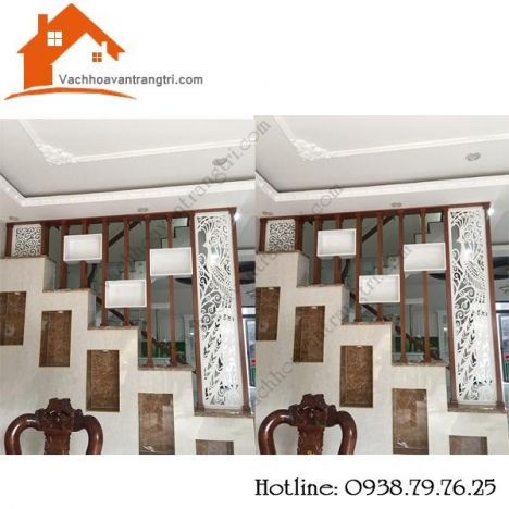 Vách ngăn cnc cầu thang ngăn phòng bếp và phòng có đẹp không