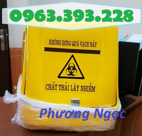 Thùng chở rác thải y tế sau xe máy, thùng vận chuyển rác thải lây nhiễm