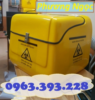 Thùng vận chuyển rác thải y tế, thùng chở chất thải y tế sau xe máy