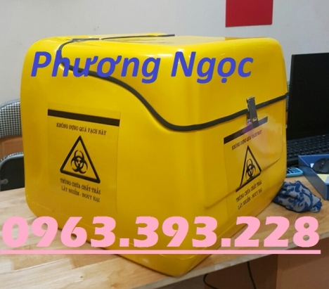 Thùng vận chuyển rác thải y tế, thùng chở chất thải y tế sau xe máy