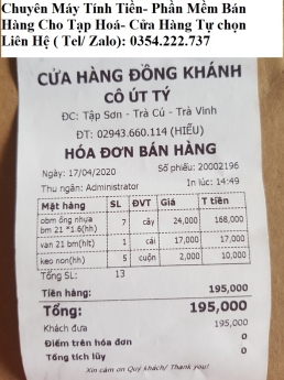 Nơi bán máy tính tiền – Phần mềm bán hàng cho Tạp Hóa tại Ninh Thuận