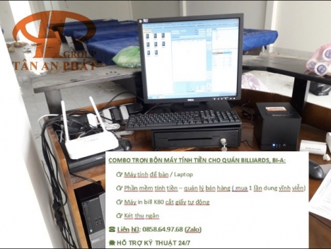 Cung cấp bộ máy tính tiền cho quán Billliards tại BMT