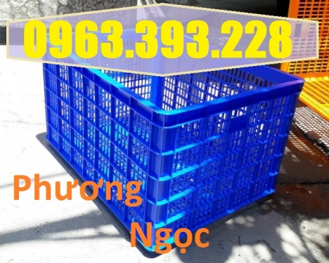 Sọt nhựa kéo hàng 5 bánh xe, sọt nhựa công nghiệp, sóng nhựa HS0199, sóng nhựa đựng trái cây