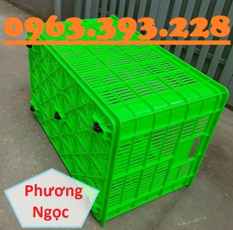 Sọt nhựa kéo hàng 5 bánh xe, sọt nhựa công nghiệp, sóng nhựa HS0199, sóng nhựa đựng trái cây