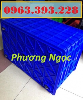 Thùng nhựa đặc kéo hàng 5 bánh xe, thùng nhựa kích thước lớn, thùng đựng hàng công nghiệp
