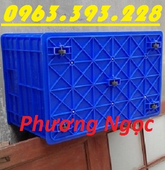 Thùng nhựa đặc kéo hàng 5 bánh xe, thùng nhựa kích thước lớn, thùng đựng hàng công nghiệp