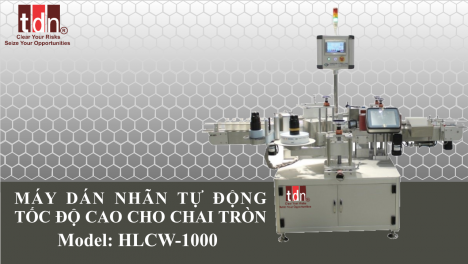 Máy dán nhãn cho chai tròn tốc độ cao