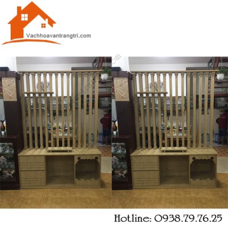 Thanh lam gỗ trang trí phòng khách kết hợp gia công cnc giá rẻ