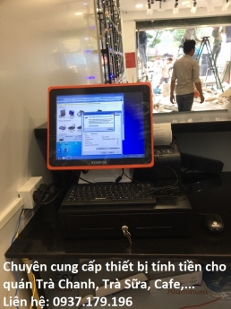 Lắp đặt Thiết bị tính tiền giá rẻ cho tiệm trà đào tại Phan Thiết