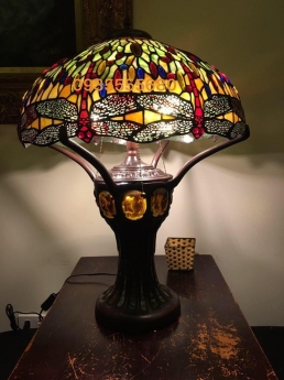 Đèn tiffany hai thân chuồn chuồn phiên bản xưa