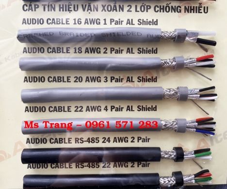 Cáp tín hiệu chống nhiễu- Cáp awg- Cáp RS485