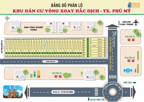 Bán đất sổ hồng liền tay gần vòng xoay Hắc Dịch, Tx Phú Mỹ