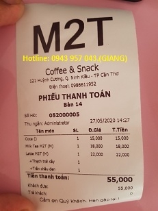 Cần Thơ bán phần mềm tính tiền giá rẻ cho quán cafe & snack