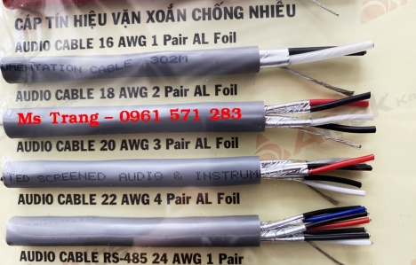 Cáp tín hiệu chống nhiễu- Cáp awg- Cáp RS485