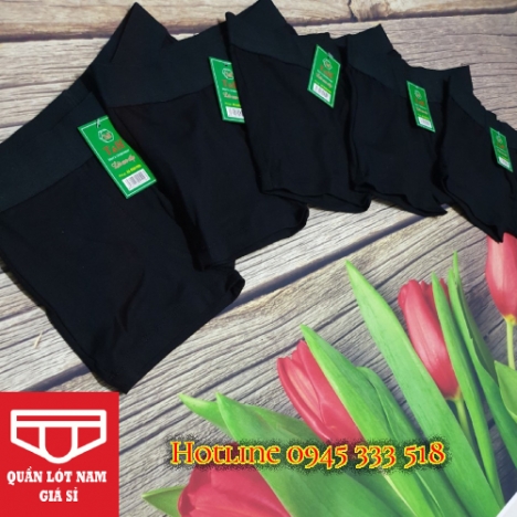 Sỉ 300 quần lót boxer nam- Đen ngầu