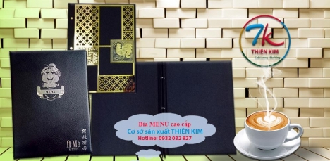Xưởng làm bìa menu da, bìa menu nhà hàng, nơi làm cuốn menu da cao cấp,