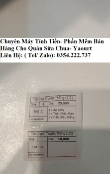 Bán máy tính tiền giá rẻ cho quán Sữa chua/ Yaourt tại Ninh Thuận