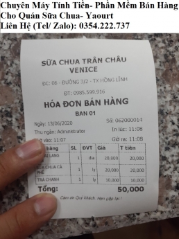 Bán máy tính tiền cho quán Sữa chua/ Yaourt tại Ninh Thuận